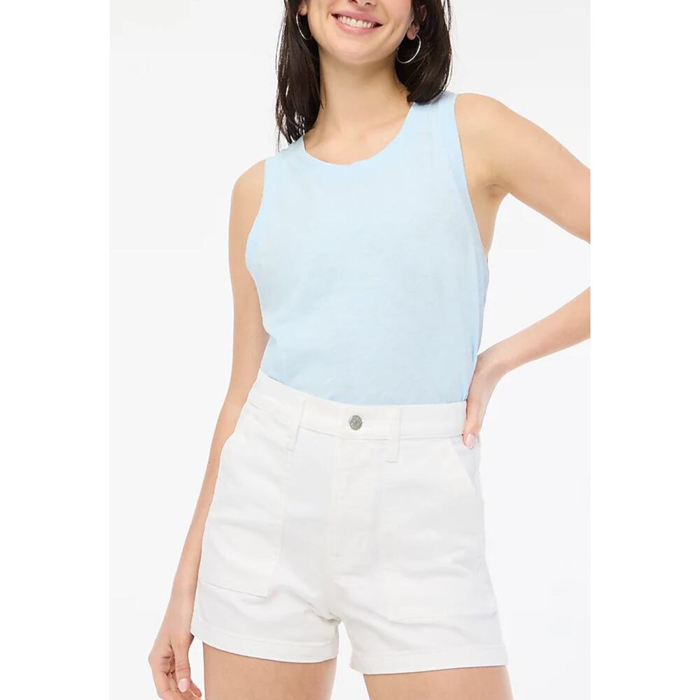 NEW J. Crew‎ Women’s Size 6 (28) Optic White Wash White Utility Denim Short NWT